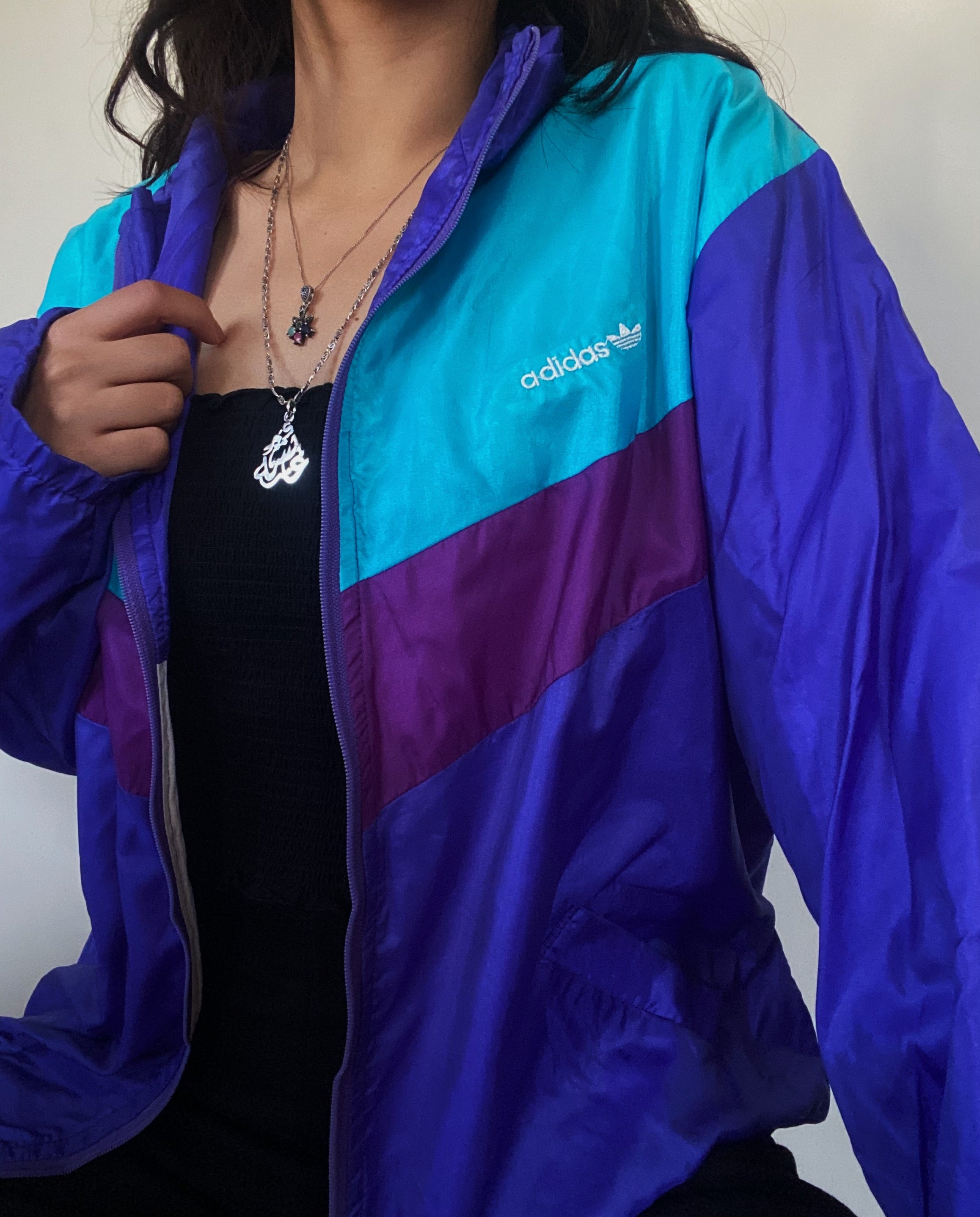 Purple and hot sale blue windbreaker