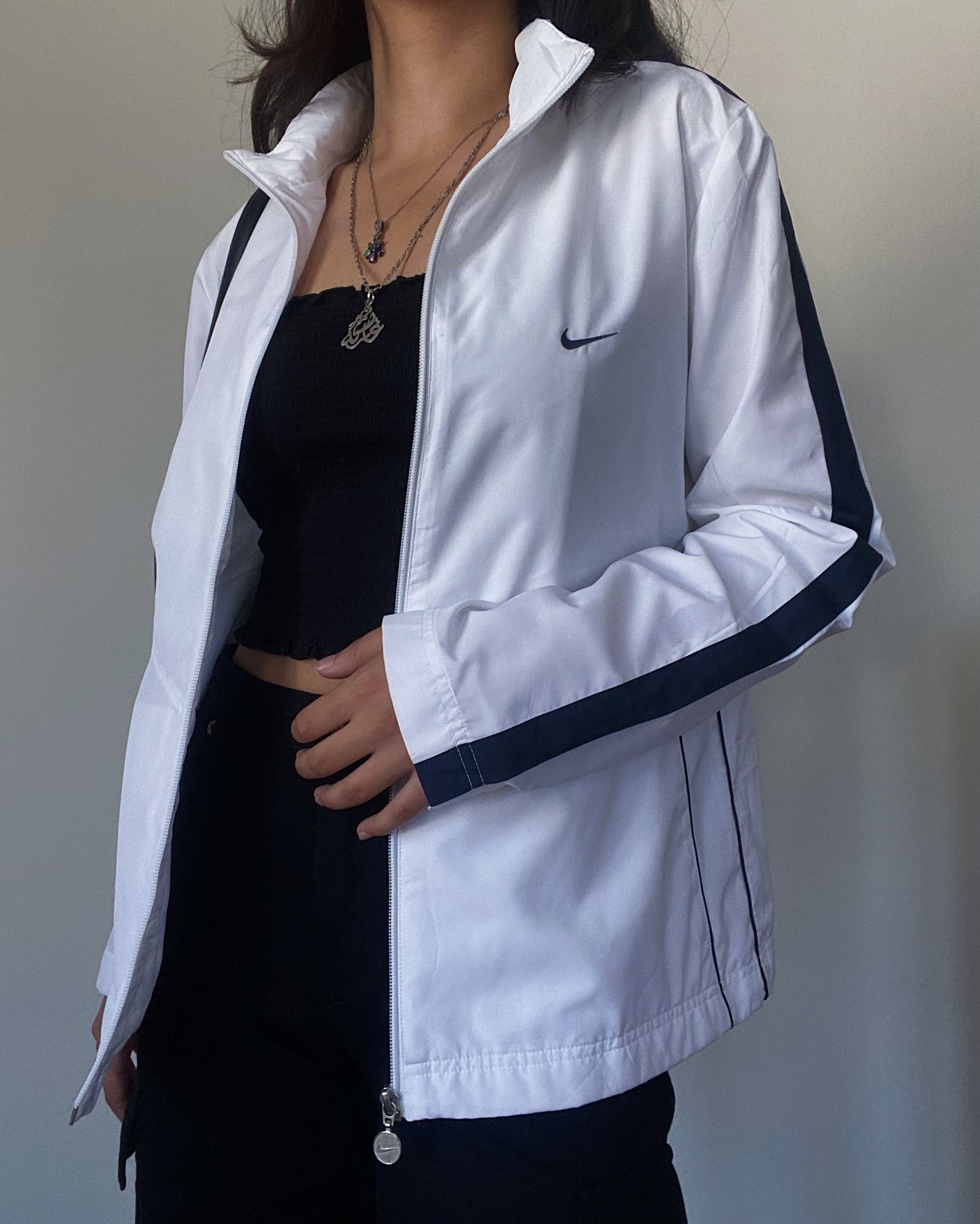 Nike White Windbreaker