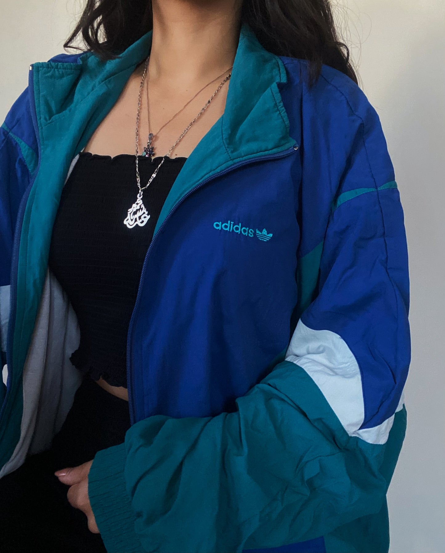 Vintage Adidas Blue Windbreaker