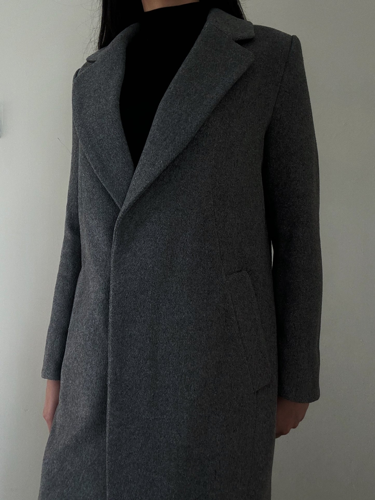 Grey Wool Coat (30% Wool)