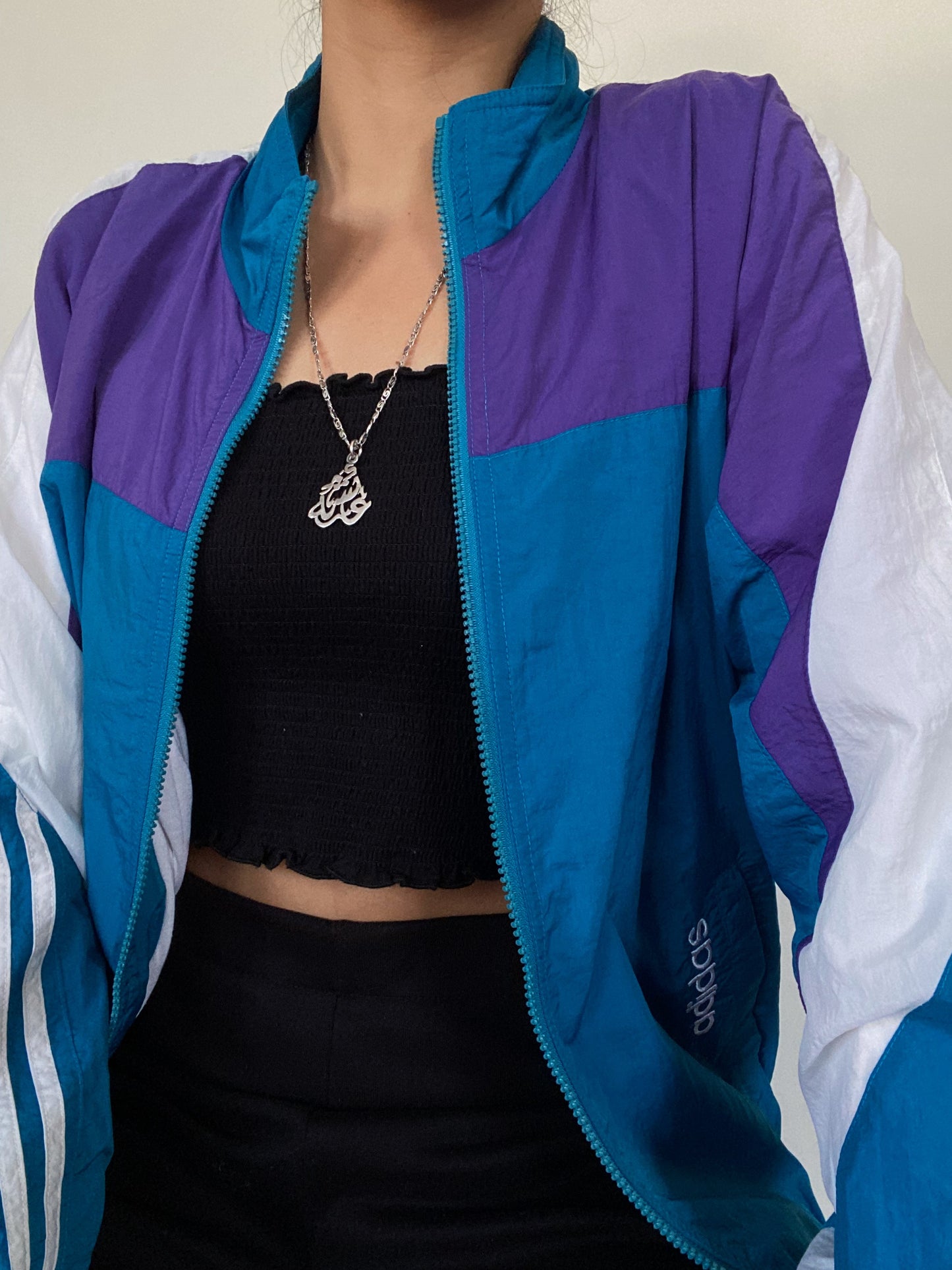 Vintage Adidas Purple & Green Windbreaker