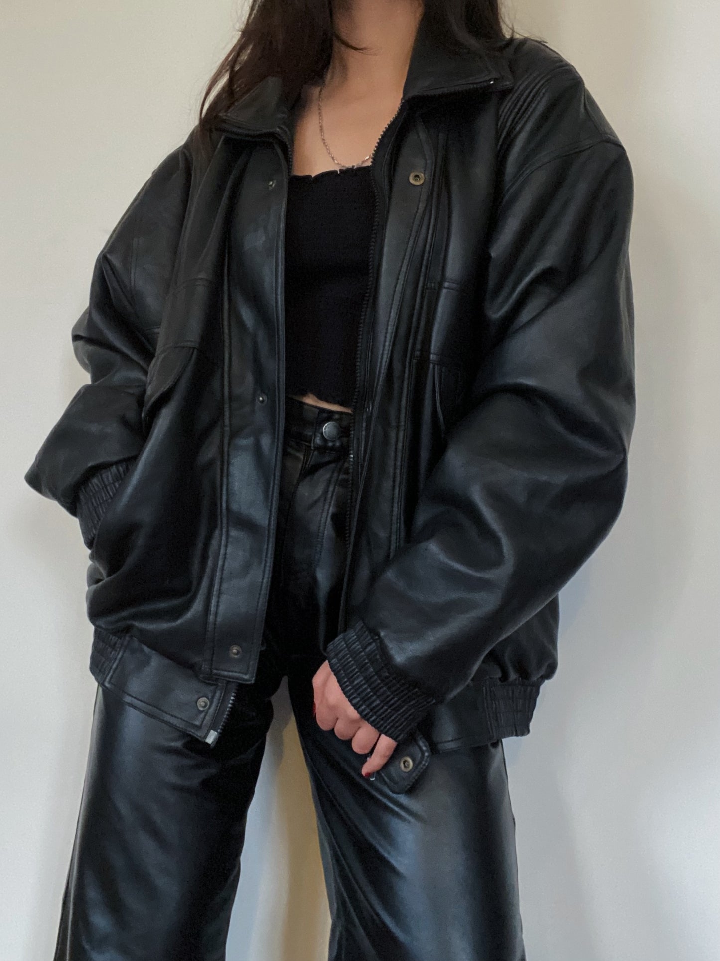 Leather (Vegan) Oversized Jacket