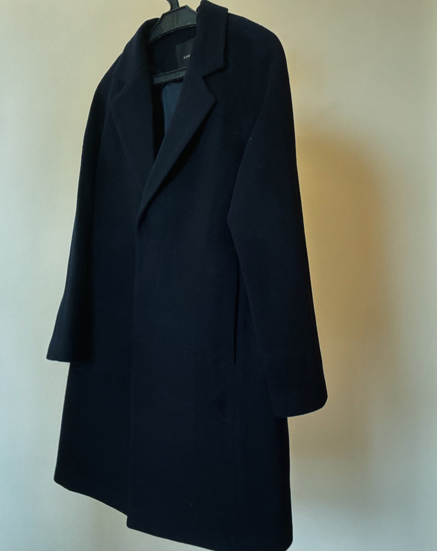 Black Midi Coat (Wool-Cashmere Blend)