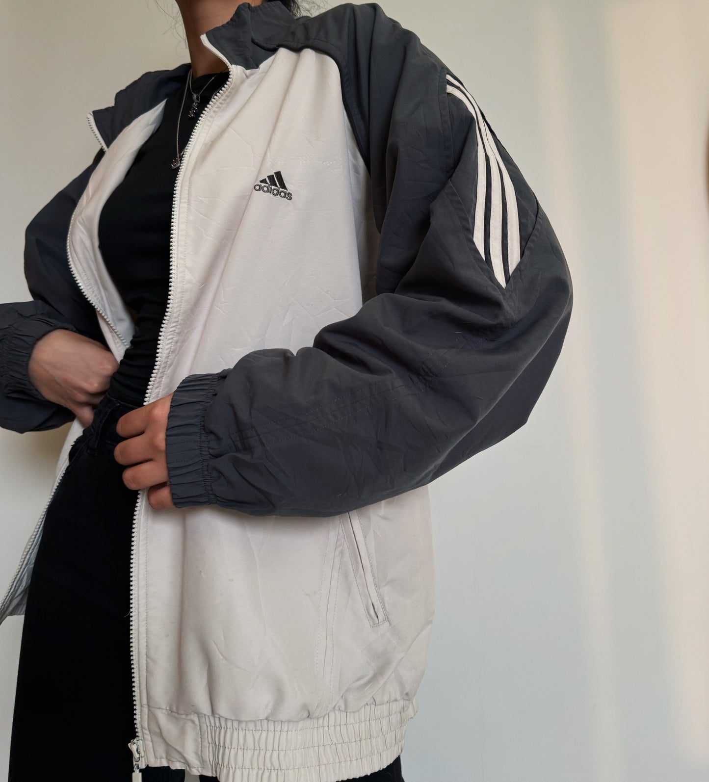 Vintage Adidas Cream Windbreaker