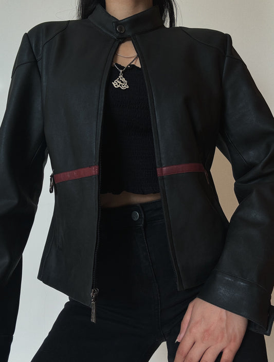 Leather Biker Jacket (faux leather)