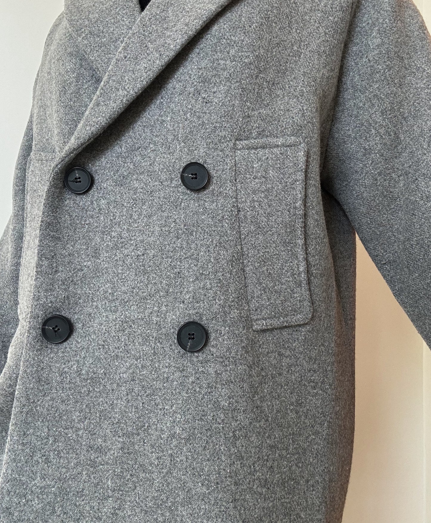 Grey Classic Coat (70% Wool)