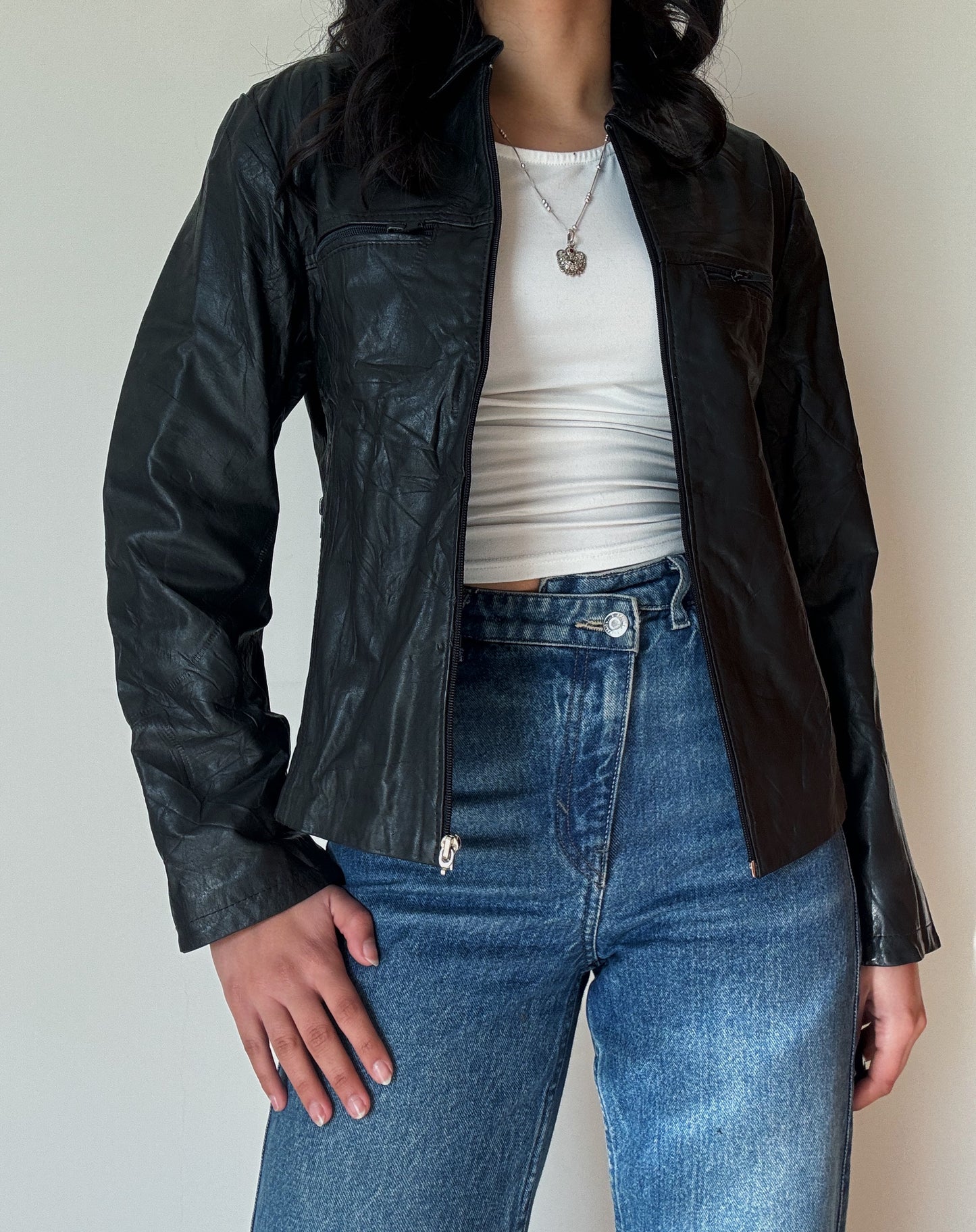 Black Leather Jacket (faux leather)