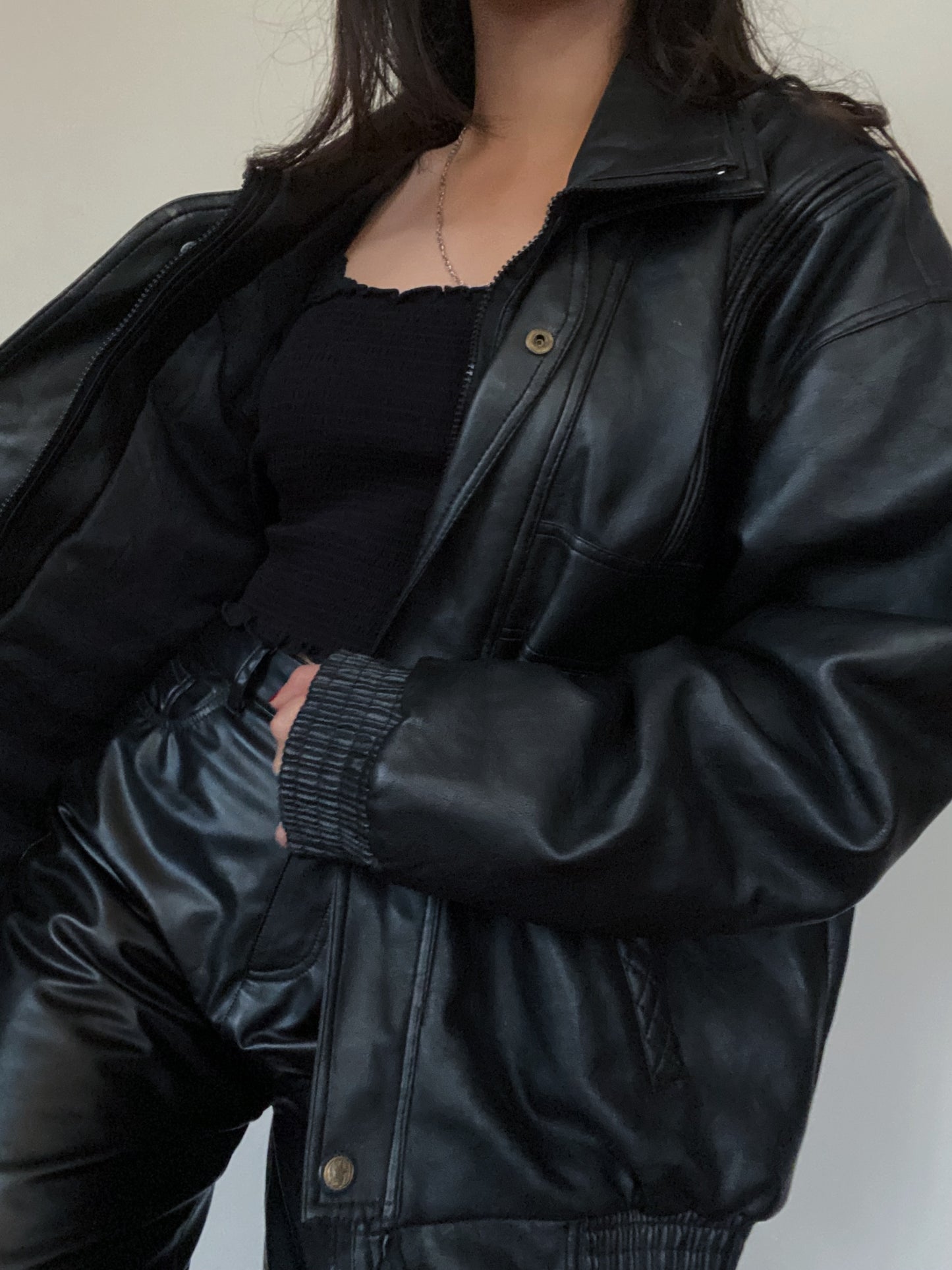 Leather (Vegan) Oversized Jacket