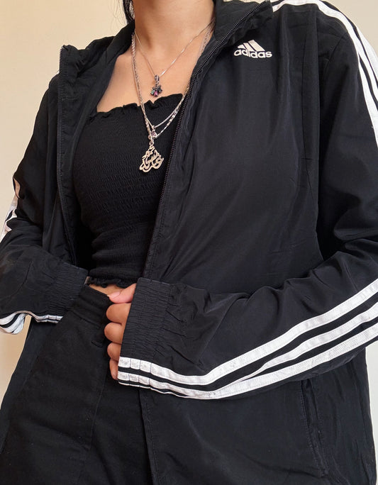 Adidas Classic Black Windbreaker