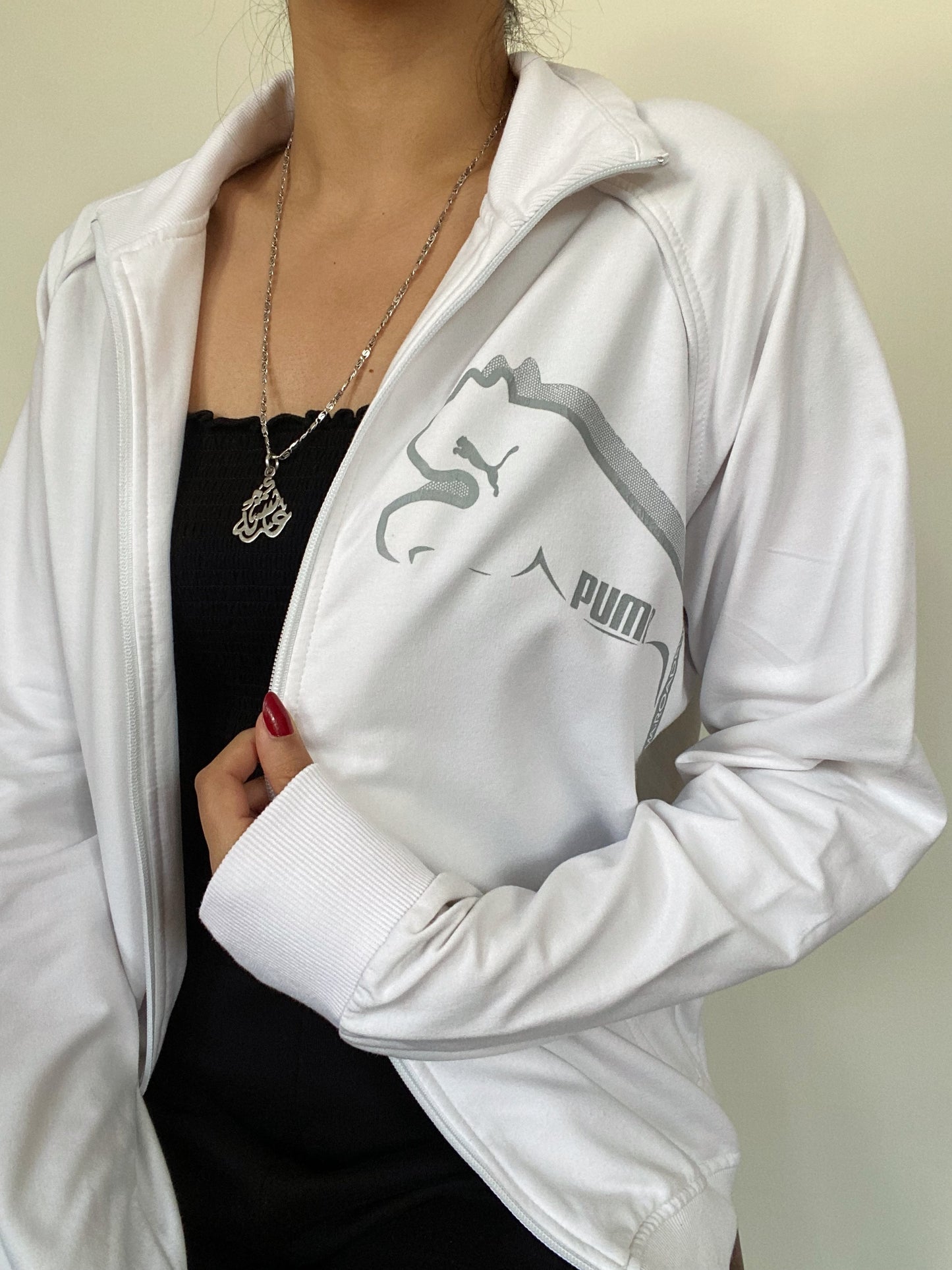 Puma White Zip Up Jacket