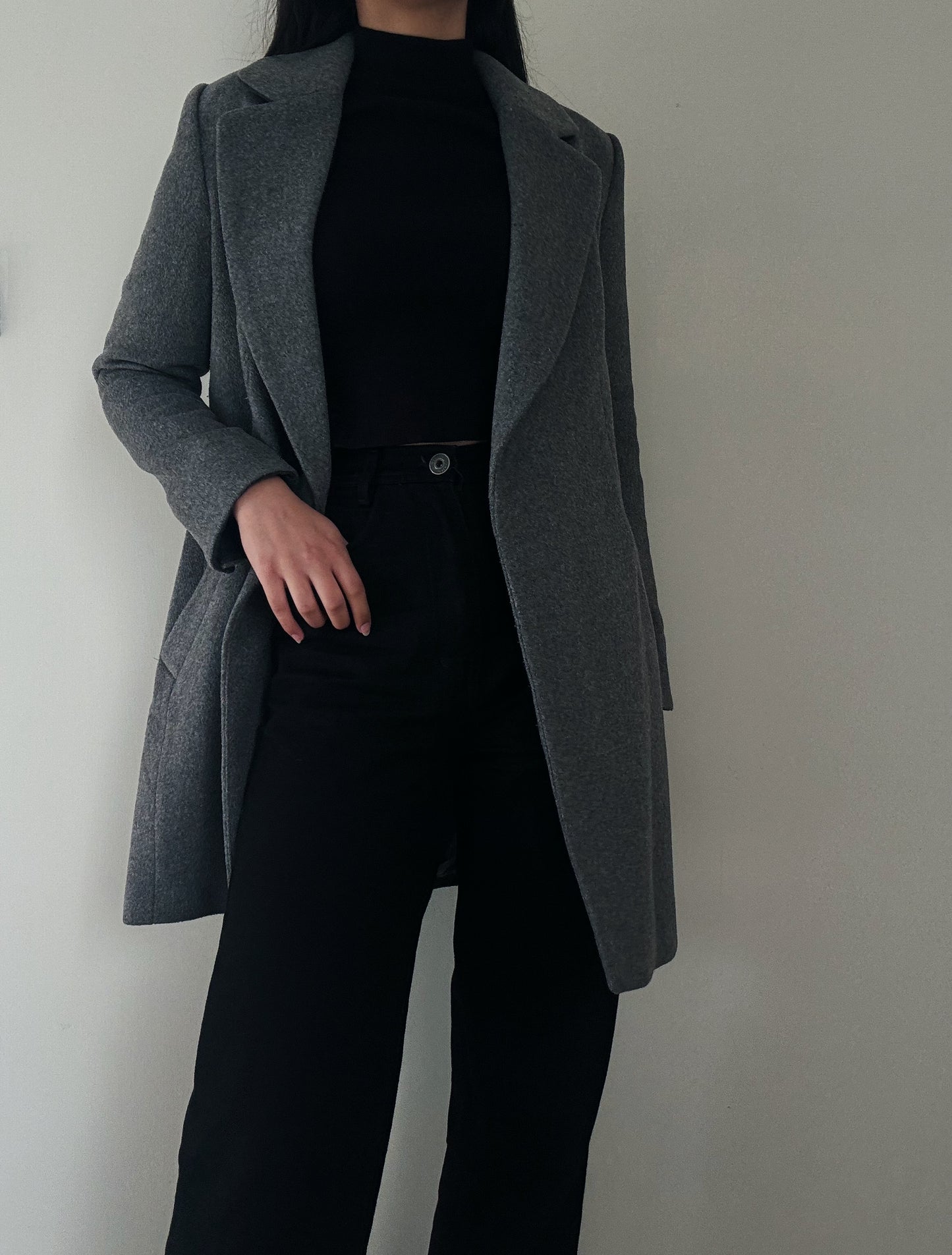 Grey Wool Coat (30% Wool)