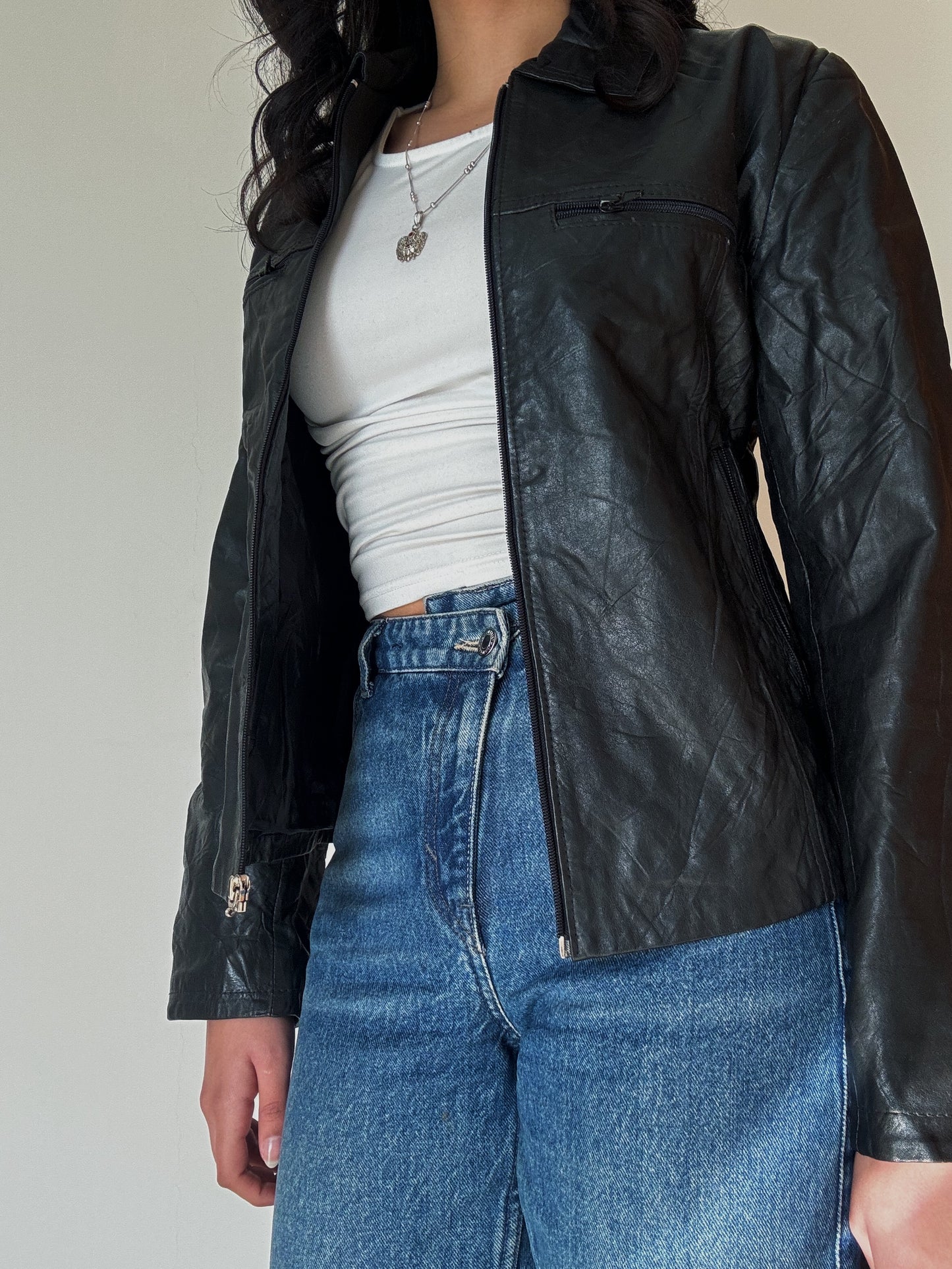 Black Leather Jacket (faux leather)