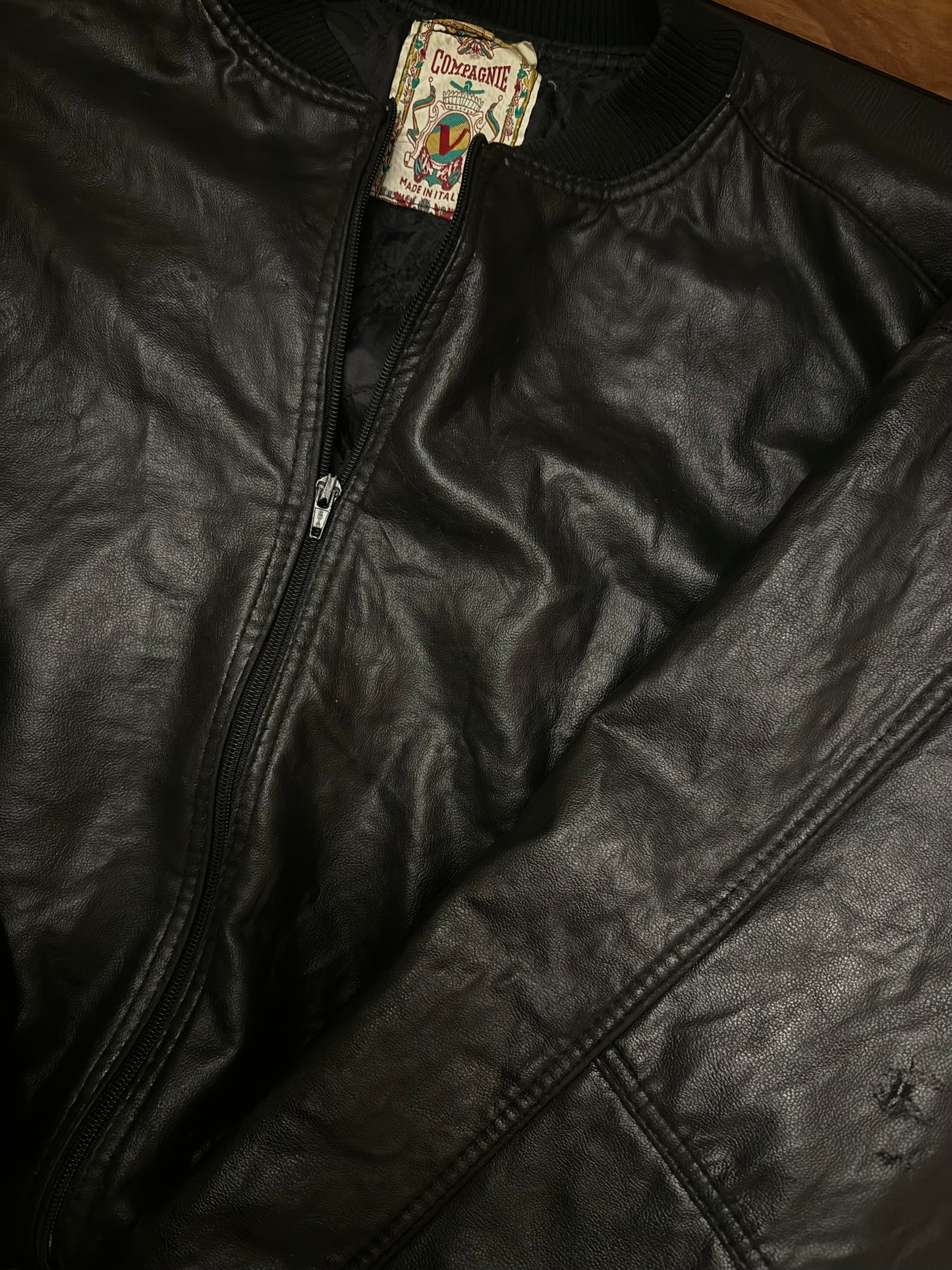 Italian Leather Bomber (faux leather)