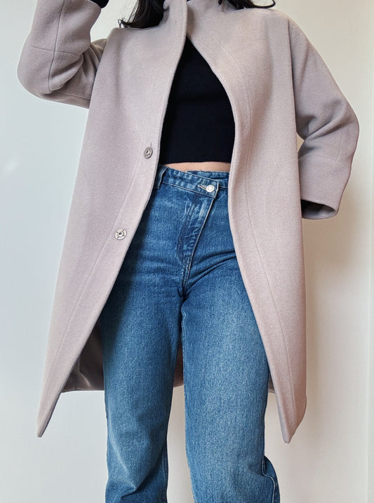 Lilac/Grey Coat (80% Wool)