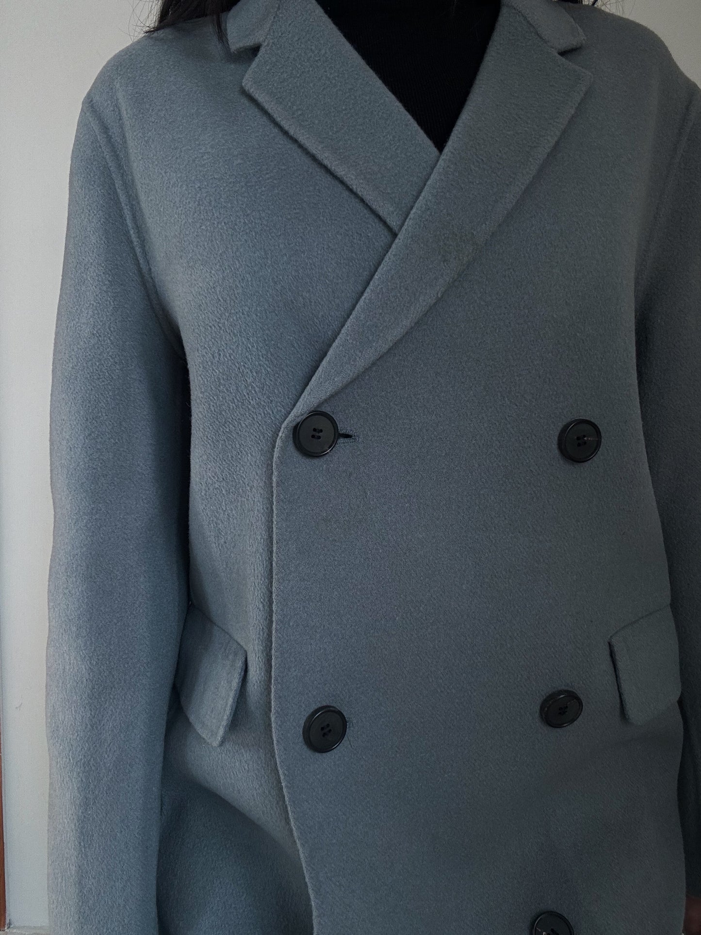 Long Gray Coat (90% Wool)