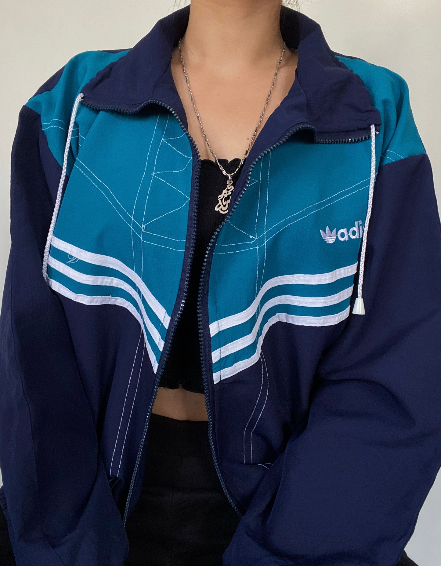 Vintage Adidas Blue Windbreaker