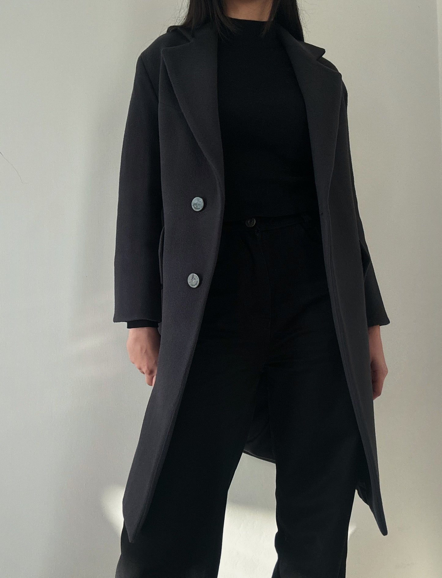 Grey/ Black Coat (93% Wool)