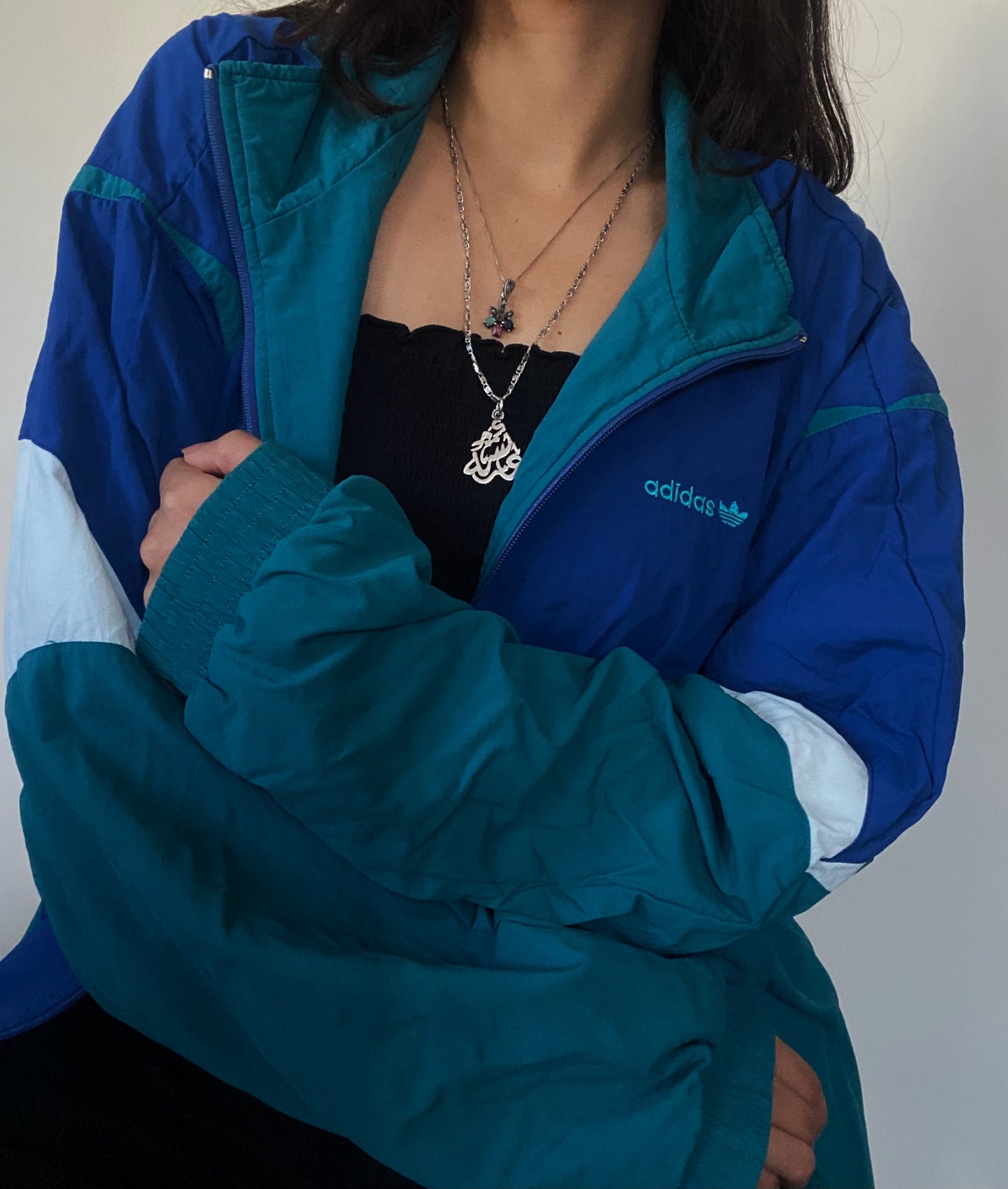 Vintage Adidas Blue Windbreaker