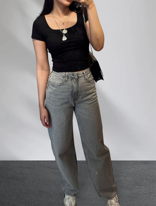 H&M Grey Baggy Jeans