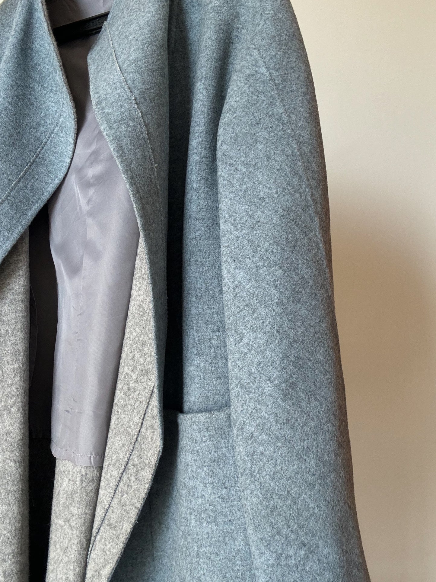 Mint Blue/Grey Cashmere Coat (Handmade)