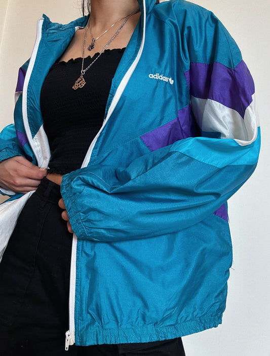 Adidas Vintage Teal Windbreaker (90s)