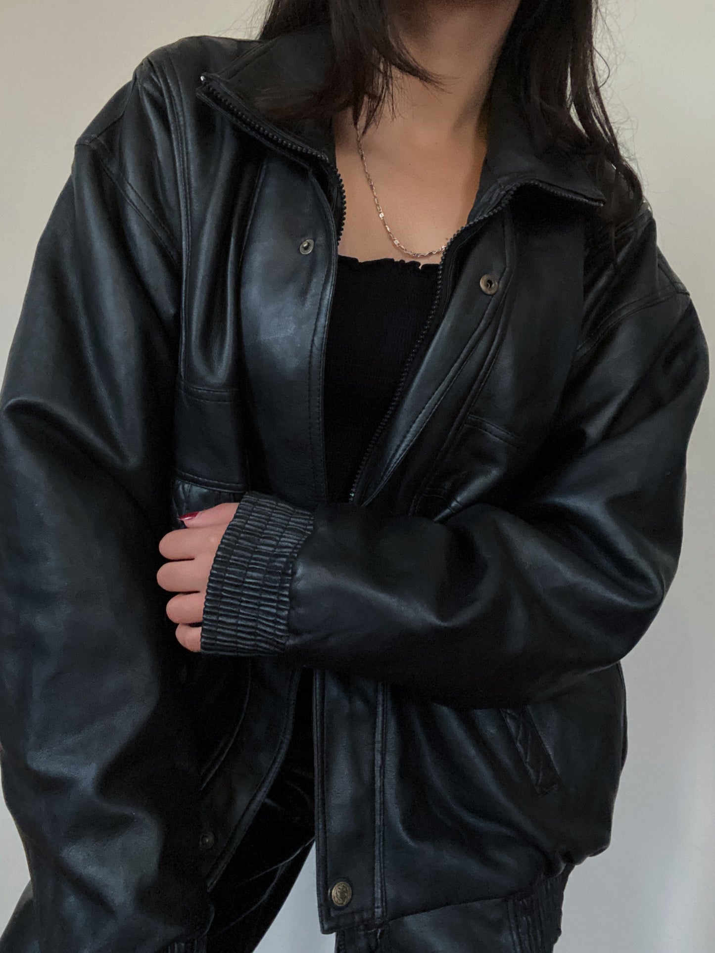 Leather (Vegan) Oversized Jacket