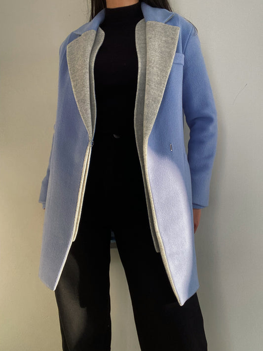 Light Blue Coat (100% Wool)