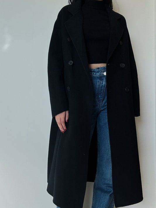 Black Handmade Long Coat