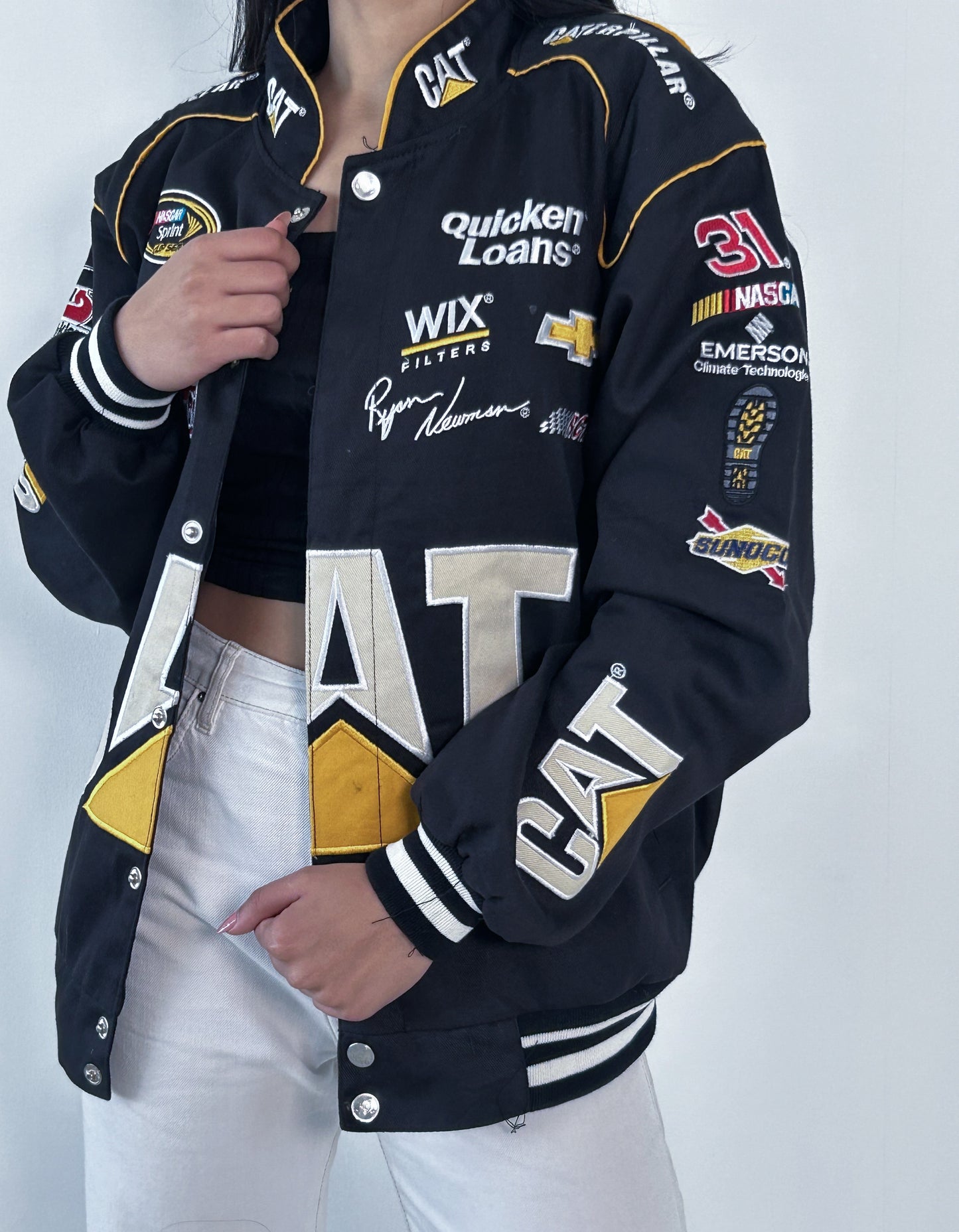 Vintage CAT Racer Jacket (BLACK)