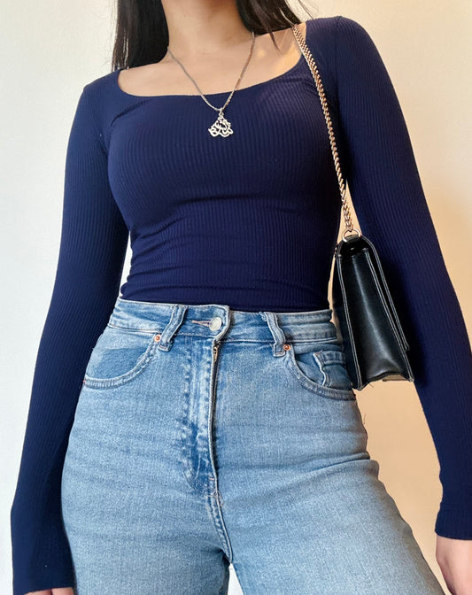 Navy Blue Bodysuit
