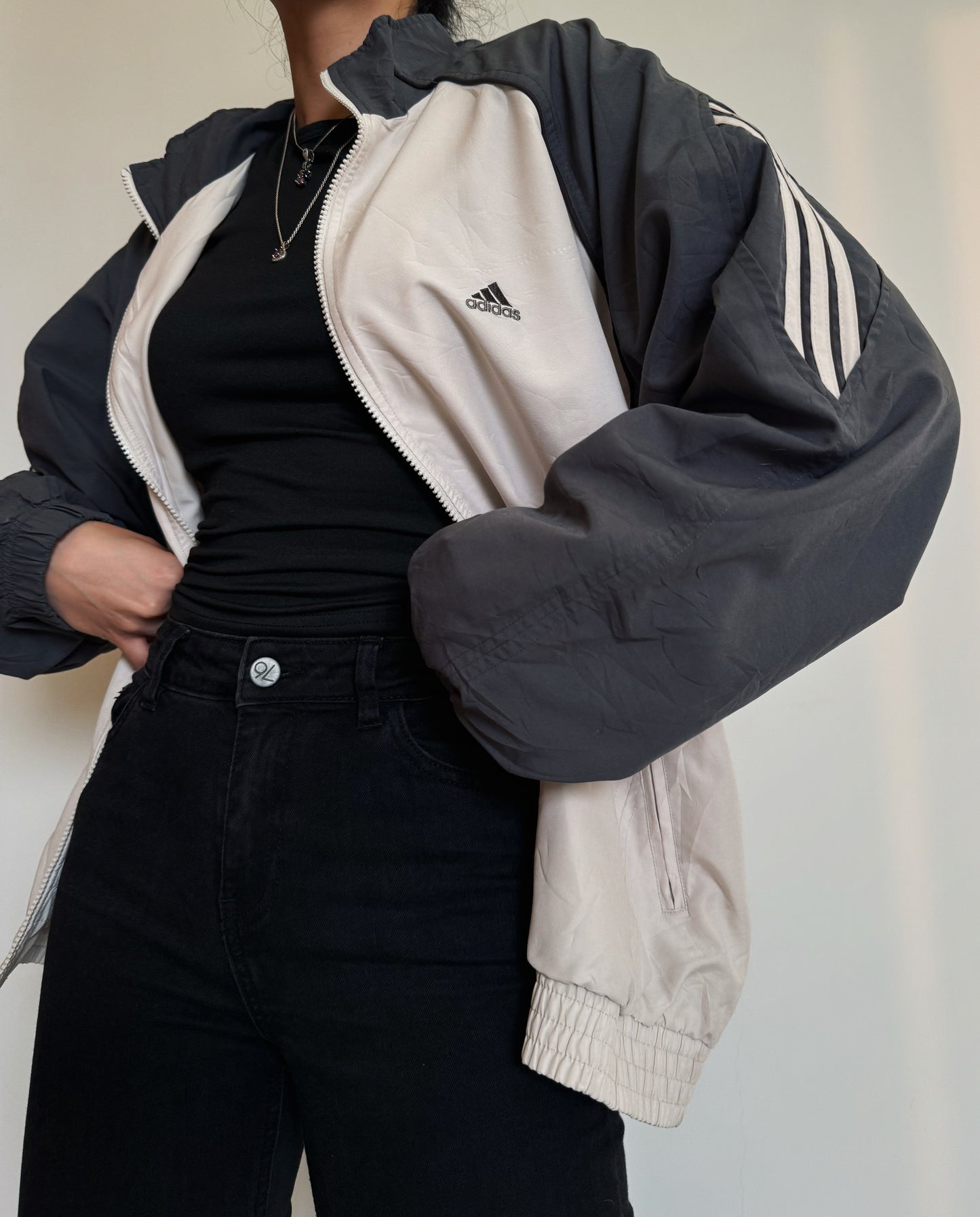 Vintage Adidas Cream Windbreaker