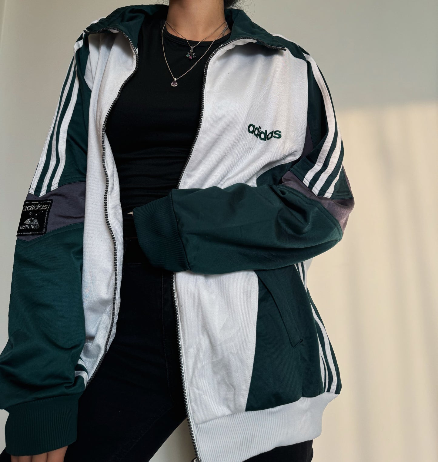 Vintage Adidas Green Windbreaker