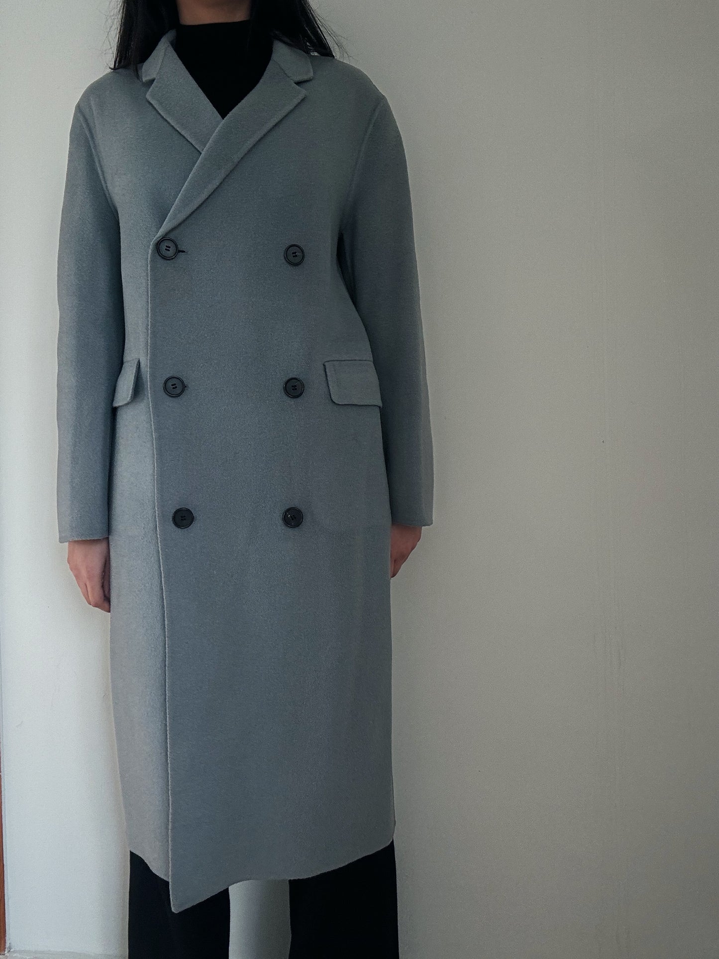 Long Gray Coat (90% Wool)