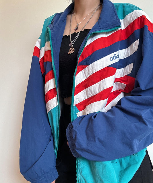 Adidas Vintage Multi-Color Windbreaker (80s)