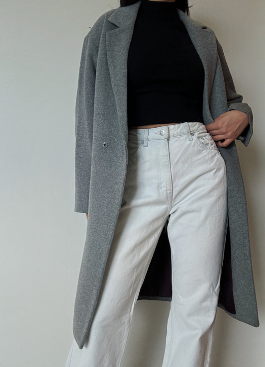 Gray Long Coat (50% Wool)