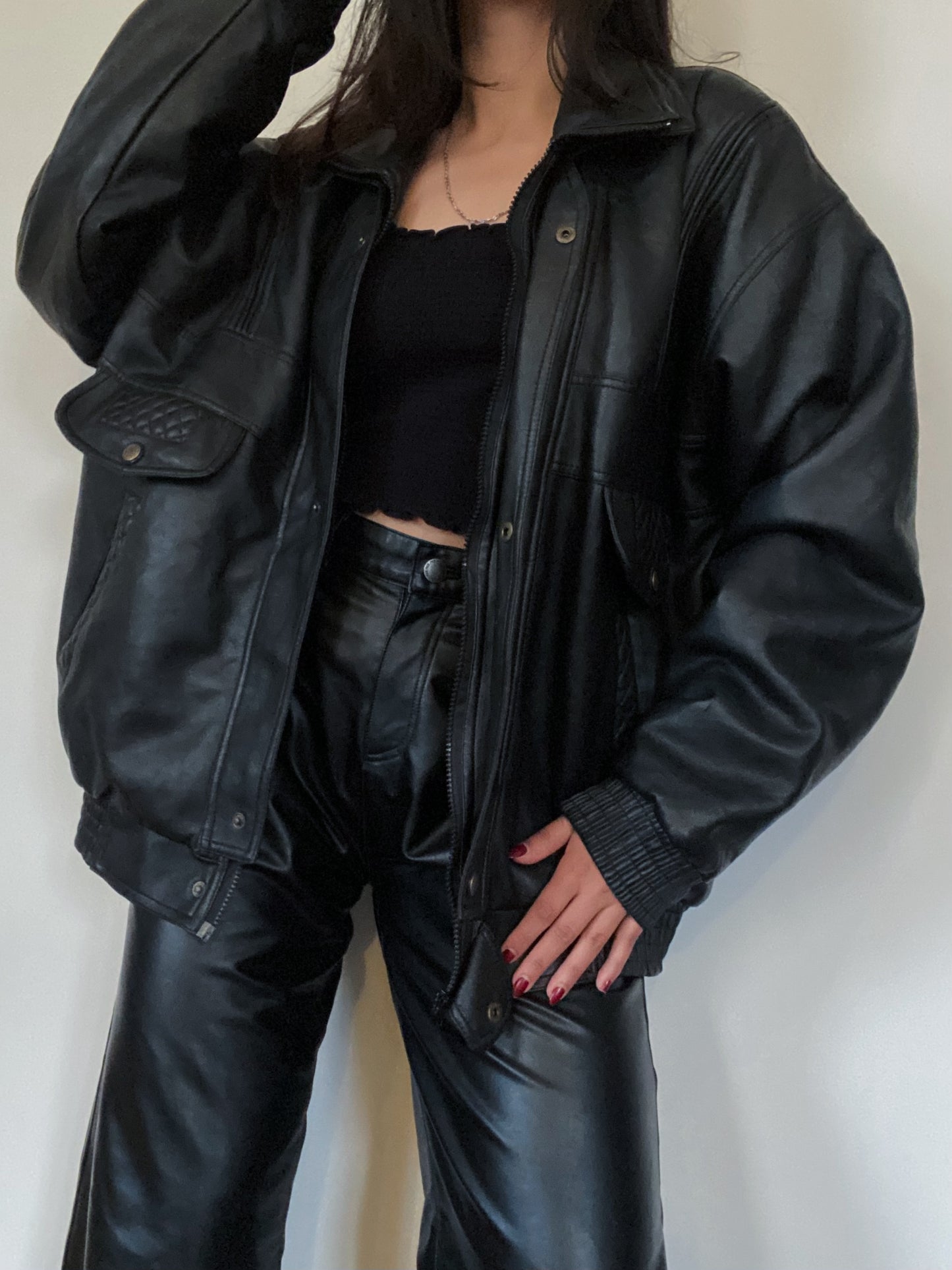 Leather (Vegan) Oversized Jacket