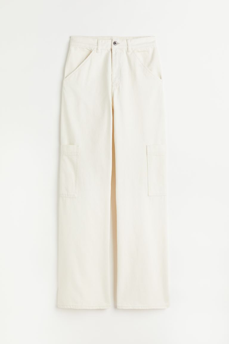 H&M Cream Cargo Pants