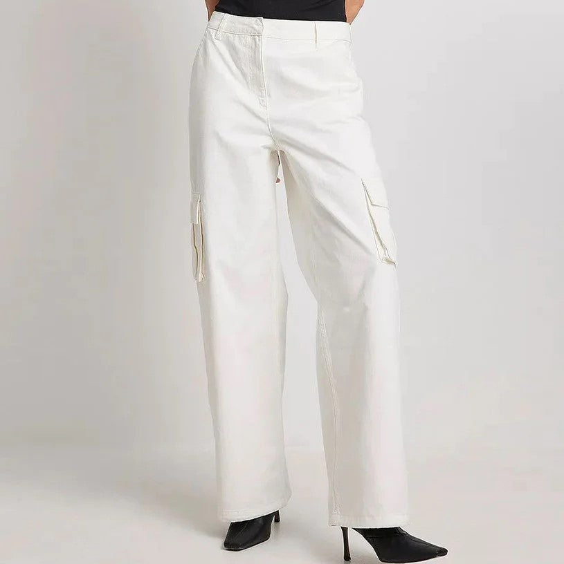 H&M Cream Cargo Pants