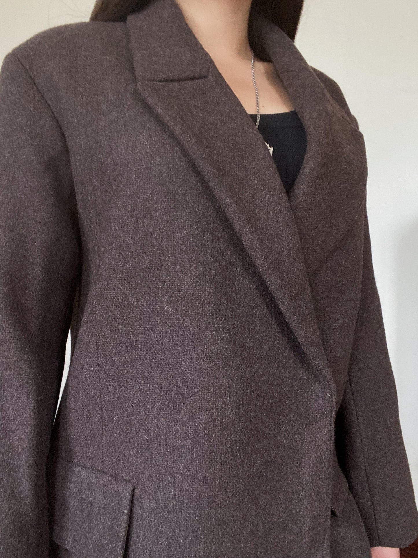 Wool Oversized Brown Coat