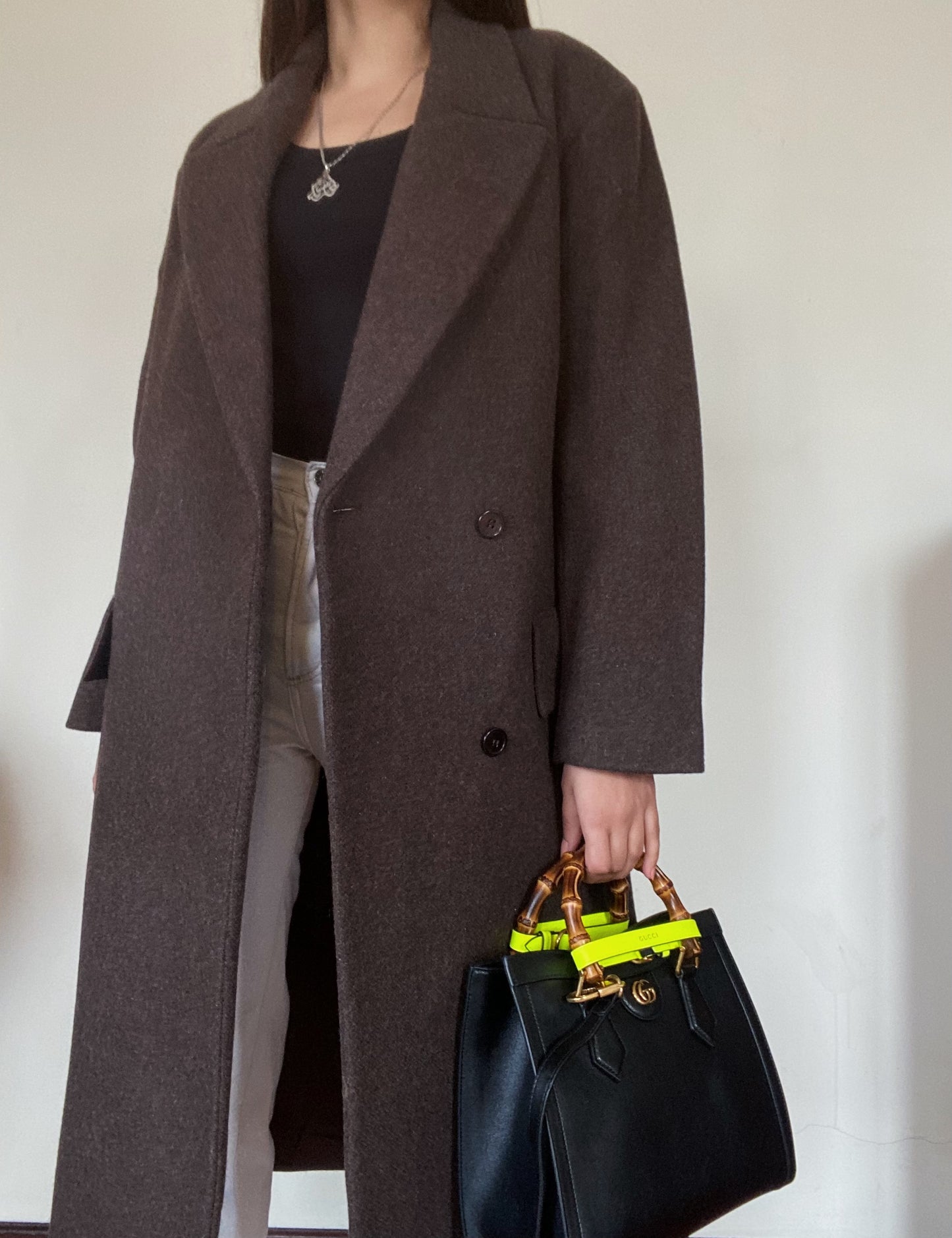 Wool Oversized Brown Coat