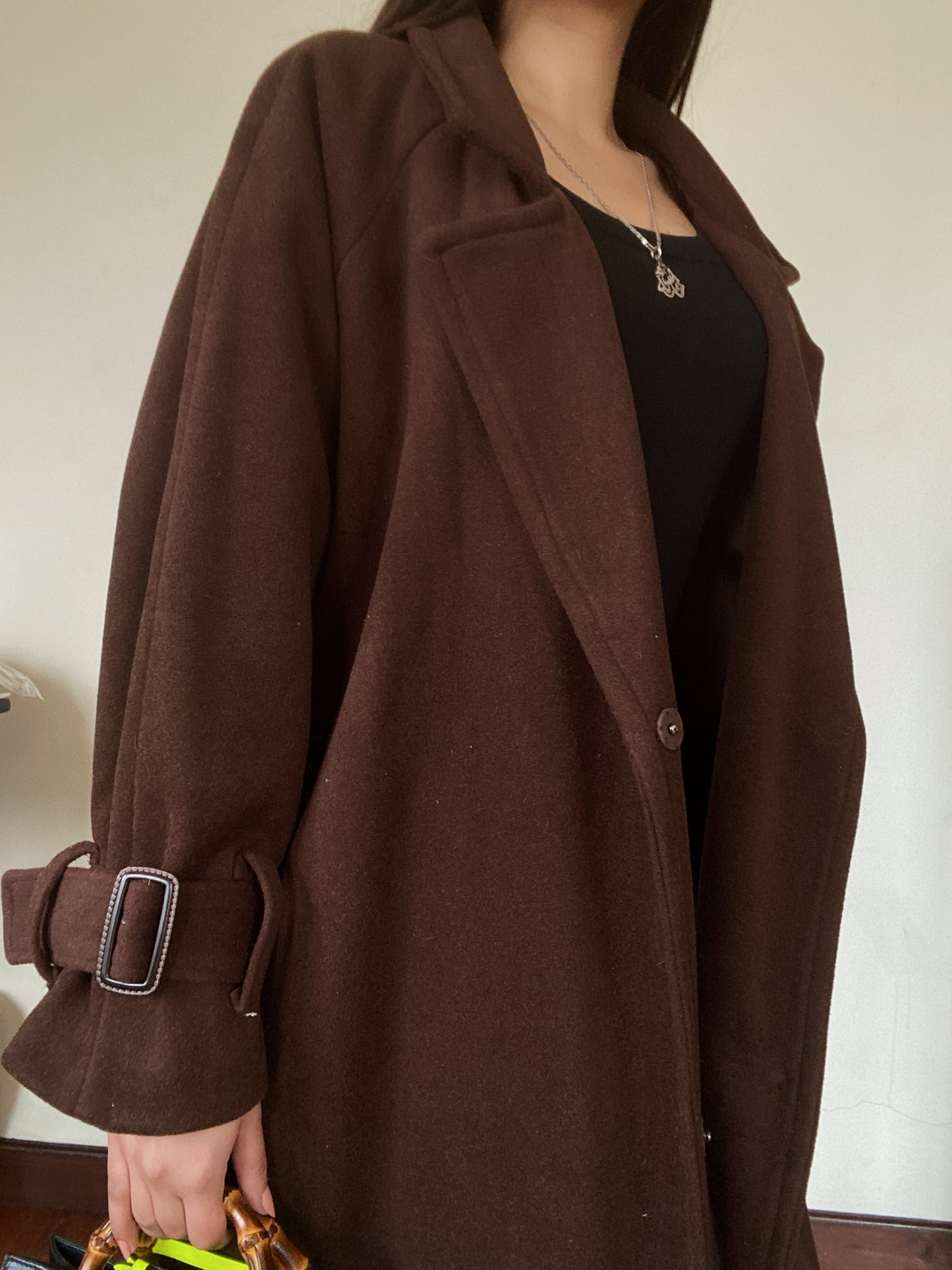 Chocolate Oversized Long Coat