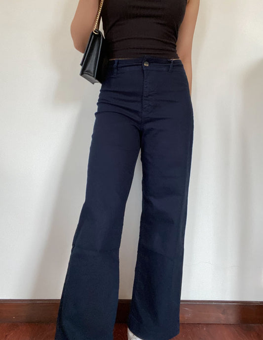 Blue Wide Leg Jeans