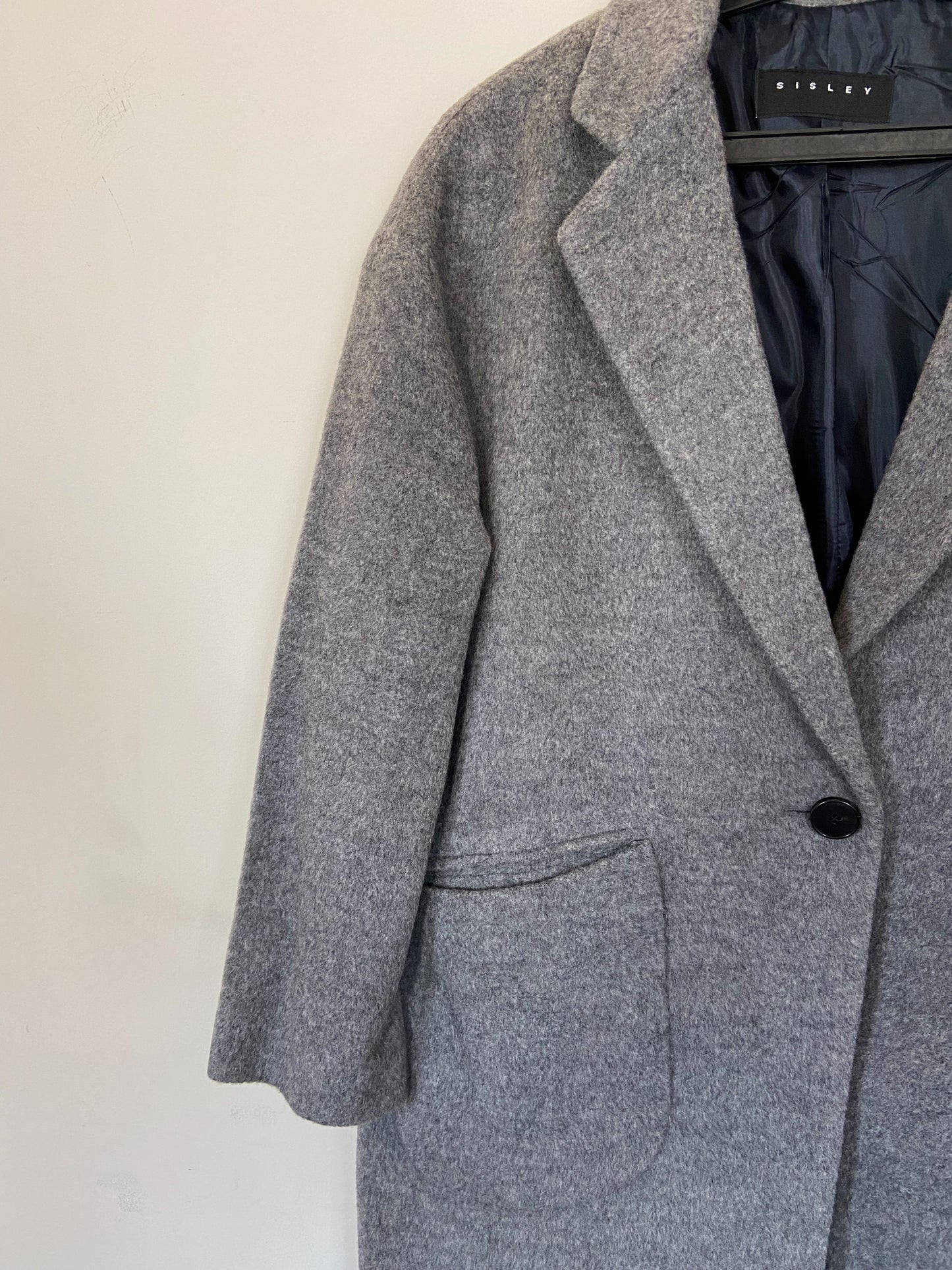 Grey Drop Shoulder Coat