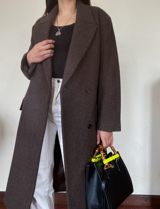 Wool Oversized Brown Coat