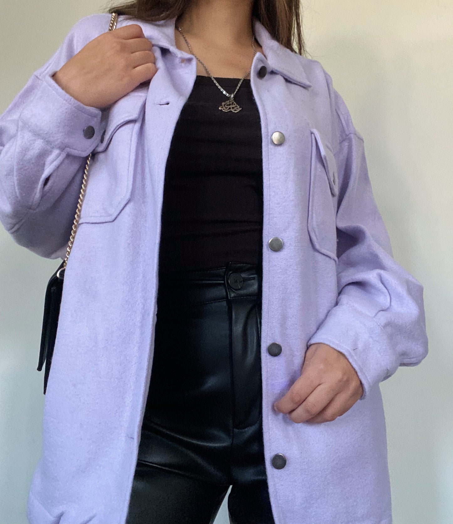 Lilac Fleece Shacket