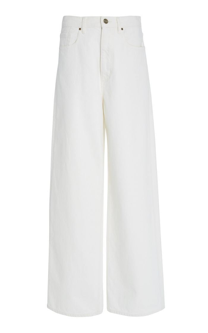 H&M White Wide Leg Jeans