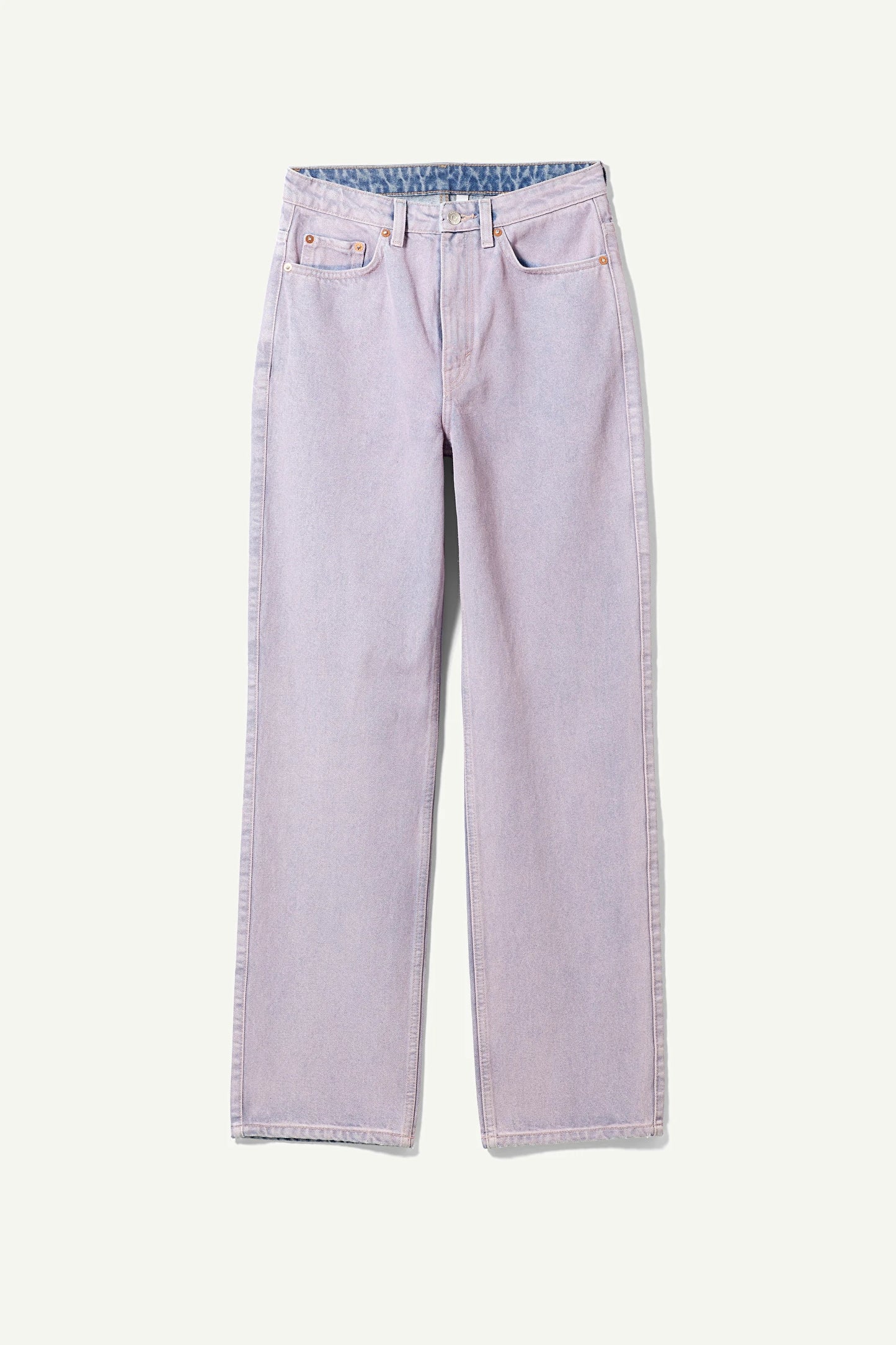 Weekday Pink Sprayed Straight Jeans